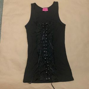 Corset inspired tank top
